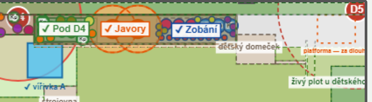 Výřez plánu — Horní plošina